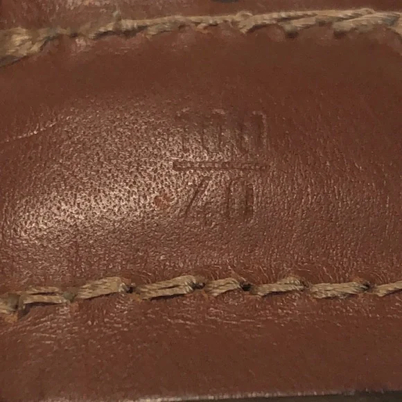 Tan Brown Stretch Woven & Leather Buckle Belt size 40 - Picture 10 of 12